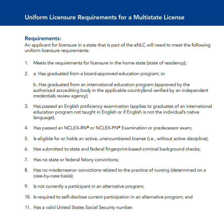 What You Need to know about Enhanced Nurse Licensure Compact (eNLC